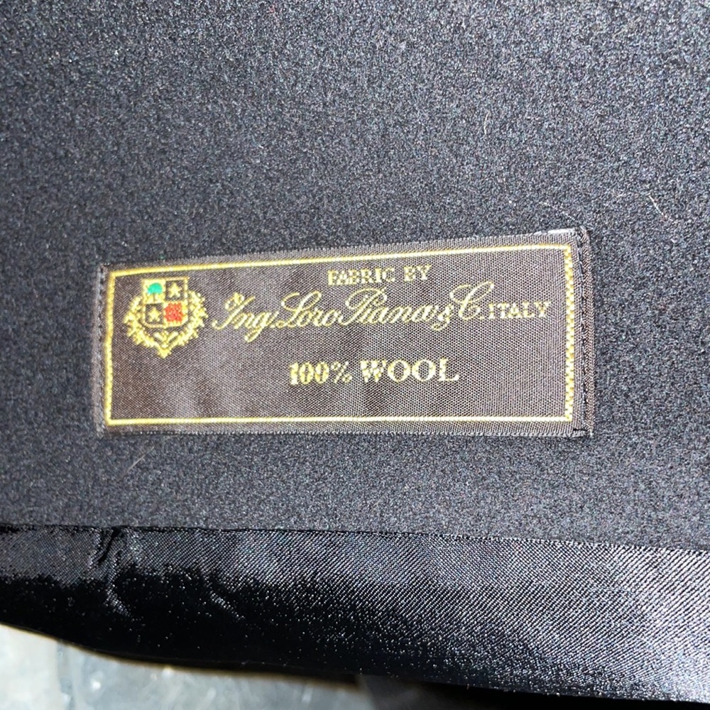 Fleurette Loro Piana Camel, Black and Tan Wool Car Coat Size 14 - Picture 10 of 12